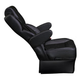22” SUPER VIP CAPTAIN SEAT | SWIVEL BASE | BLACK LEATHER TOUCH