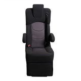 18” COMMUTER CLASS CAPTAIN SEAT | PEDESTAL BASE | PALAZZO GREY CLOTH