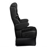 18” VIP CLASS CAPTAIN SEAT | PEDESTAL BASE | BLACK LEATHER TOUCH
