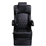 20” VIP DIAMOND CAPTAIN SEAT | SWIVEL BASE | BLACK LEATHER TOUCH