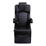 20” VIP CAPTAIN SEAT | SWIVEL BASE | BLACK LEATHER TOUCH