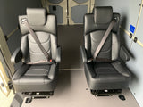 18” VIP CAPTAIN SEAT | SWIVEL BASE | GREY LEATHER TOUCH