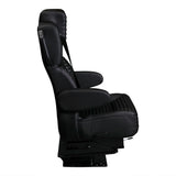 20” BLACK LABEL CAPTAIN SEAT | SWIVEL BASE | BLACK LEATHER TOUCH