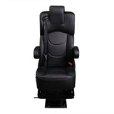 18” VIP CAPTAIN SEAT | SWIVEL BASE | BLACK LEATHER TOUCH