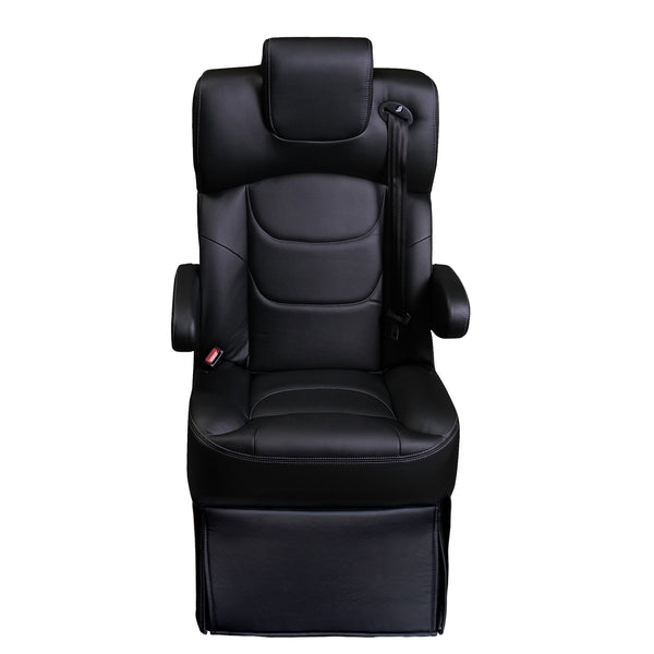 22” SUPER VIP CAPTAIN SEAT | SWIVEL BASE | BLACK LEATHER TOUCH