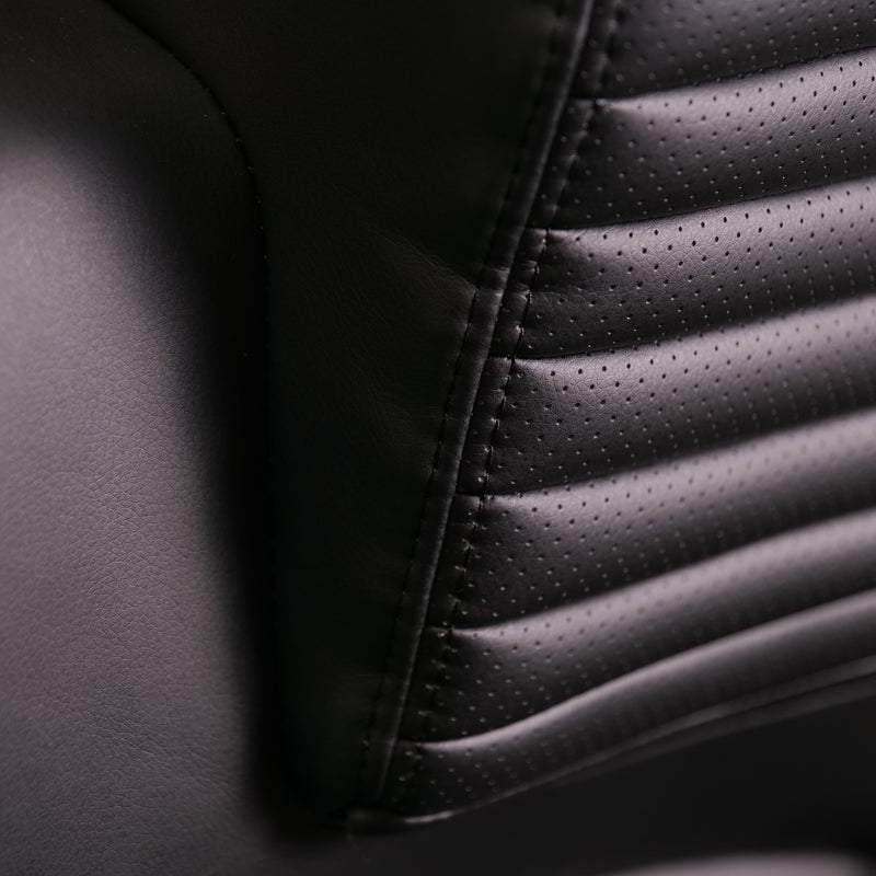 20” BLACK LABEL CAPTAIN SEAT | BLACK LEATHER TOUCH