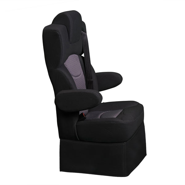 18” COMMUTER CLASS CAPTAIN SEAT | SWIVEL BASE | PALAZZO GREY CLOTH