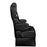 18” VIP DIAMOND CAPTAIN SEAT | SWIVEL BASE | BLACK LEATHER TOUCH