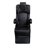 18” VIP CLASS CAPTAIN SEAT | PEDESTAL BASE | BLACK LEATHER TOUCH
