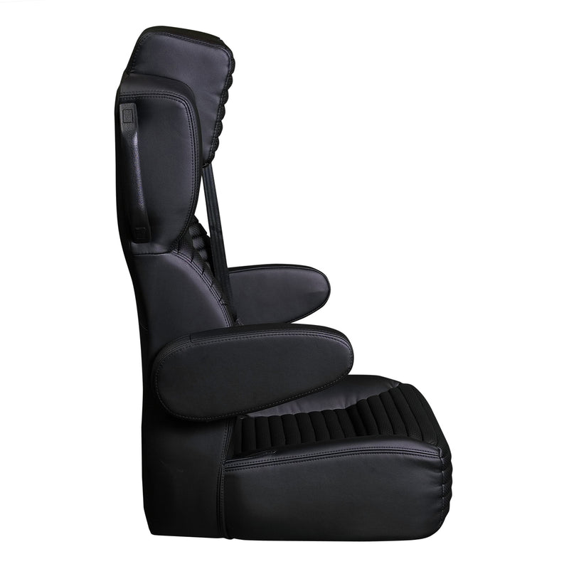 20” BLACK LABEL CAPTAIN SEAT | BLACK LEATHER TOUCH