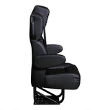 20” BLACK LABEL CAPTAIN SEAT | PEDESTAL BASE | BLACK LEATHER TOUCH