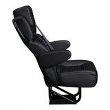 20” BLACK LABEL CAPTAIN SEAT | PEDESTAL BASE | BLACK LEATHER TOUCH