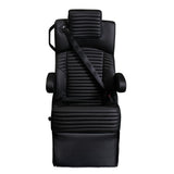 20” BLACK LABEL CAPTAIN SEAT | SWIVEL BASE | BLACK LEATHER TOUCH