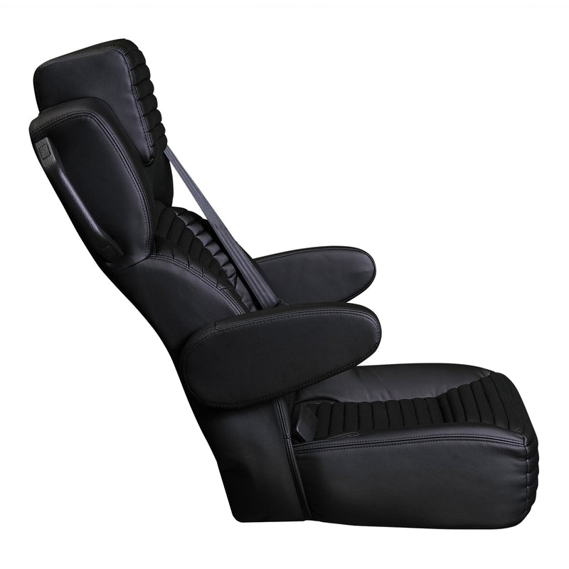 20” BLACK LABEL CAPTAIN SEAT | BLACK LEATHER TOUCH