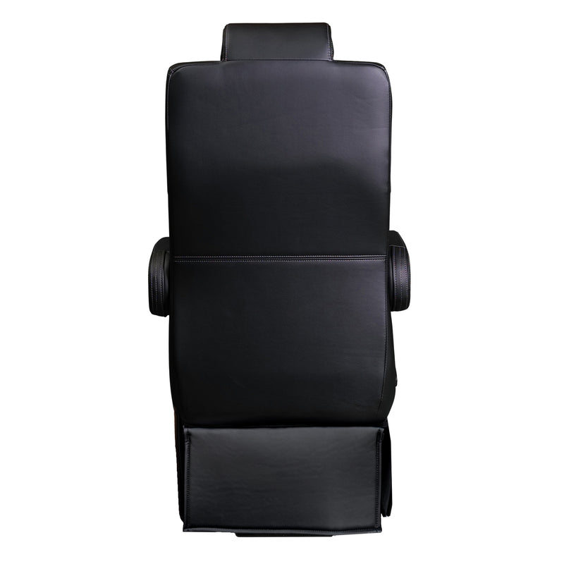 20” VIP DIAMOND CAPTAIN SEAT | SWIVEL BASE | BLACK LEATHER TOUCH