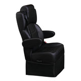 20” VIP CAPTAIN SEAT | SWIVEL BASE | BLACK LEATHER TOUCH