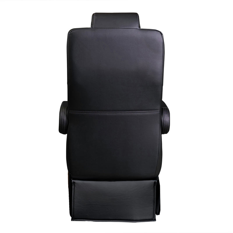 20” VIP CAPTAIN SEAT | SWIVEL BASE | BLACK LEATHER TOUCH