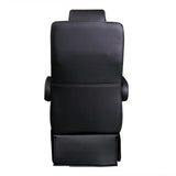 20” BLACK LABEL CAPTAIN SEAT | SWIVEL BASE | BLACK LEATHER TOUCH