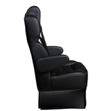 22” SUPER VIP CLASS CAPTAIN SEAT | PEDESTAL BASE | BLACK LEATHER TOUCH