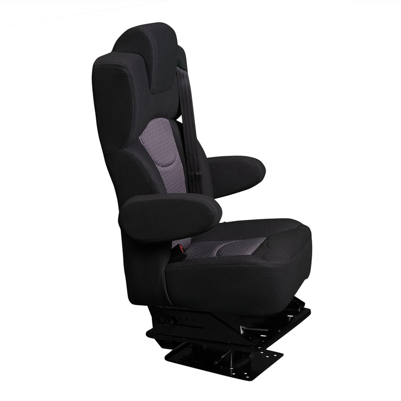 18” COMMUTER CLASS CAPTAIN SEAT | SWIVEL BASE | PALAZZO GREY CLOTH