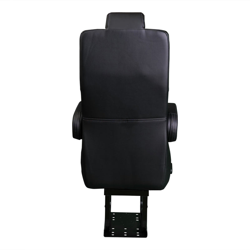 18” VIP CLASS CAPTAIN SEAT | PEDESTAL BASE | BLACK LEATHER TOUCH