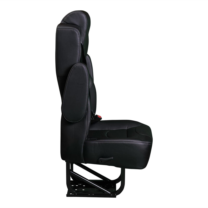 18” VIP CLASS CAPTAIN SEAT | PEDESTAL BASE | BLACK LEATHER TOUCH