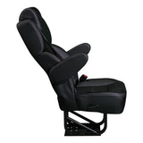 18” VIP CLASS CAPTAIN SEAT | PEDESTAL BASE | BLACK LEATHER TOUCH