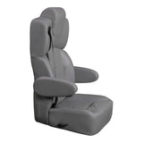 18” VIP CAPTAIN SEAT | GREY LEATHER TOUCH