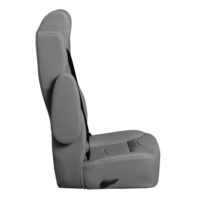 18” VIP CAPTAIN SEAT | GREY LEATHER TOUCH
