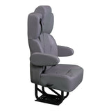 18” VIP DIAMOND CLASS CAPTAIN SEAT | PEDESTAL BASE | BLACK LEATHER TOUCH