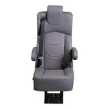 18” VIP DIAMOND CLASS CAPTAIN SEAT | PEDESTAL BASE | BLACK LEATHER TOUCH