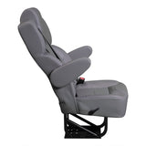 18” VIP CLASS CAPTAIN SEAT | PEDESTAL BASE | GREY LEATHER TOUCH