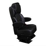 20” VIP CAPTAIN SEAT | SWIVEL BASE | BLACK LEATHER TOUCH