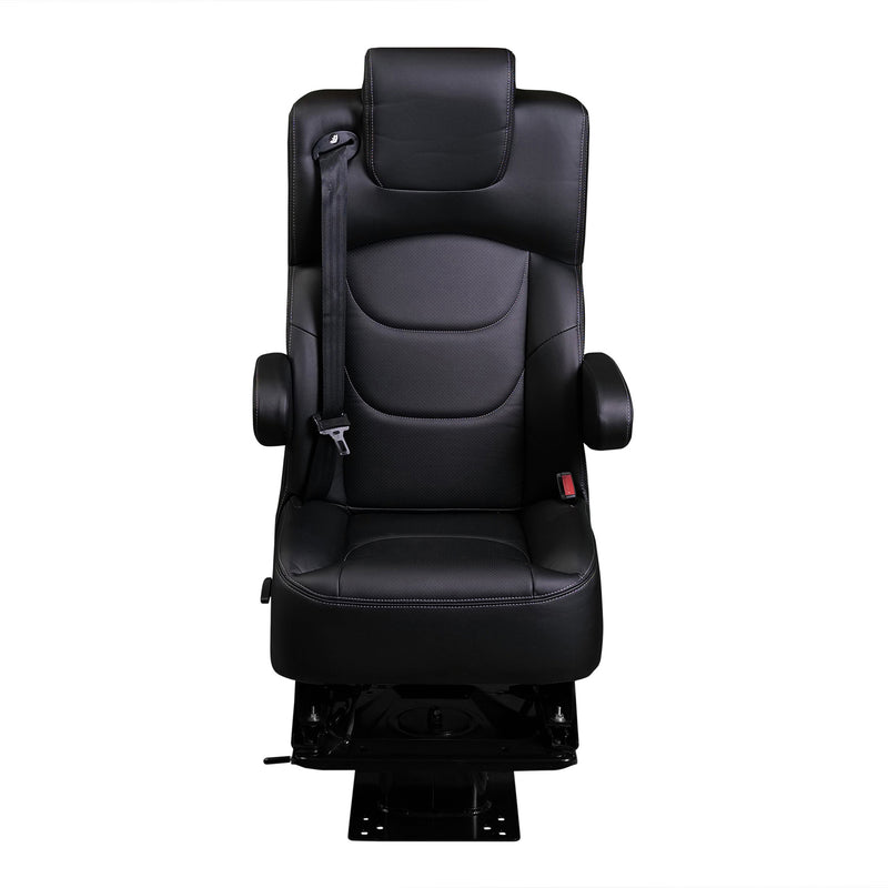 20” VIP CAPTAIN SEAT | SWIVEL BASE | BLACK LEATHER TOUCH