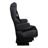 20” VIP CAPTAIN SEAT | SWIVEL BASE | BLACK LEATHER TOUCH