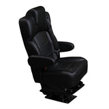 22” SUPER VIP CAPTAIN SEAT | SWIVEL BASE | BLACK LEATHER TOUCH