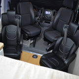 22” SUPER VIP CAPTAIN SEAT | SWIVEL BASE | BLACK LEATHER TOUCH
